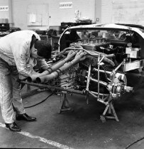 Ford GT40 Mk II preps for Le Mans